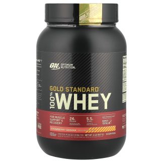 Gold Standard® 100% Whey, Strawberry Banana, 2 lb (907 g) ❌️ არ არის რეკომენდებული ❌️